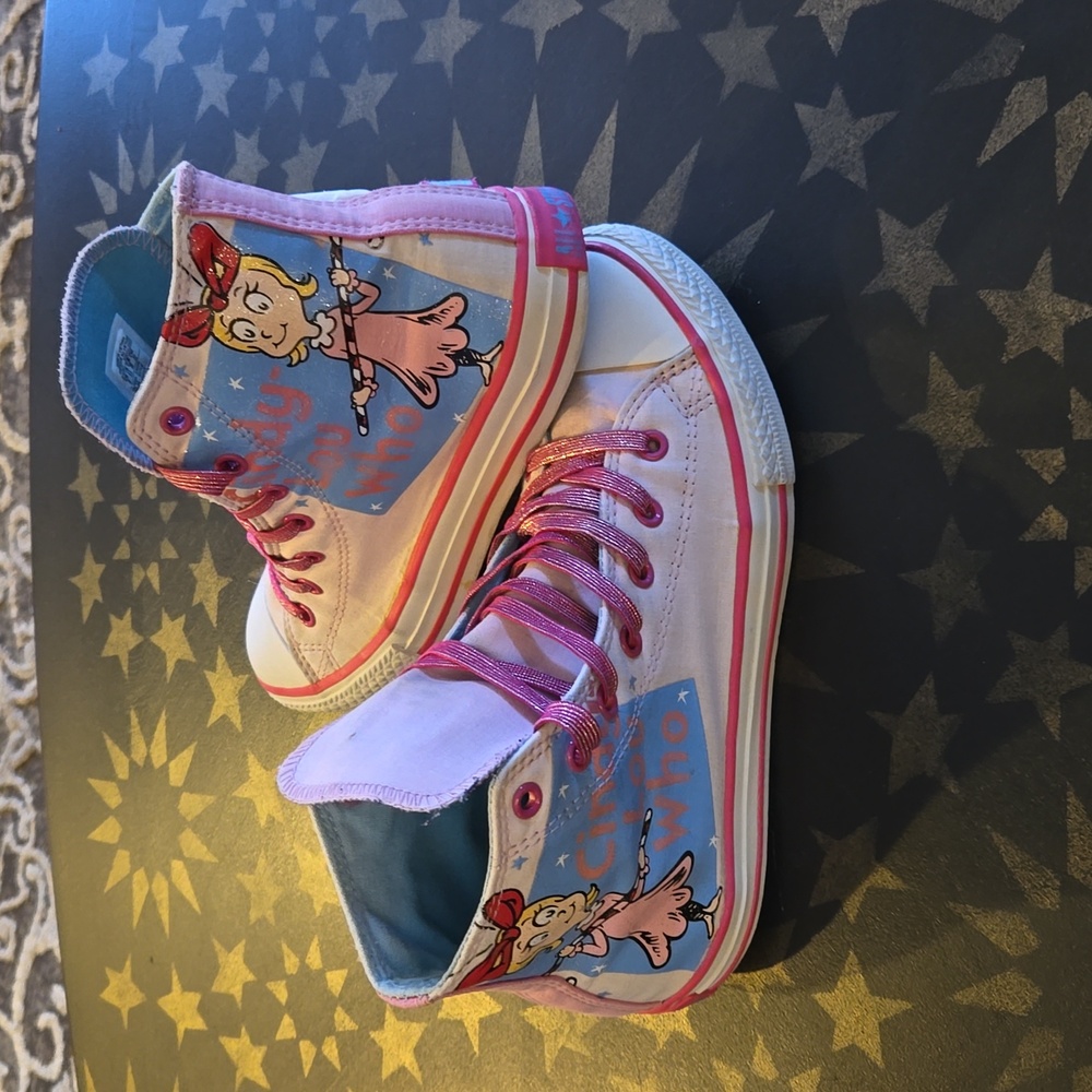 Converse Kids High-Top Sneakers Pink, Blue, White